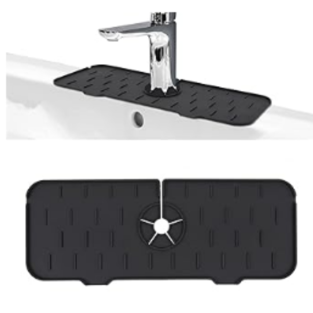 Alfombrilla Escurridor Absorbente Anti Hongos Negro
